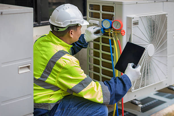 Professional Heat Pump Repair technician working in Blawenburg, NJ